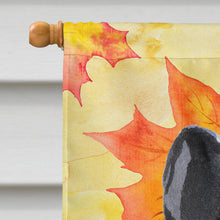 Load image into Gallery viewer, Black White French Bulldog Fall Flag Canvas House Size BB9512CHF