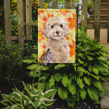 Load image into Gallery viewer, Champagne Cockapoo Fall Garden Flag - Outdoor Decorative Yard Flag BB9515GF