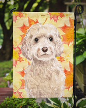 Load image into Gallery viewer, Champagne Cockapoo Fall Garden Flag - Outdoor Decorative Yard Flag BB9515GF