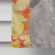 Load image into Gallery viewer, Grey Standard Poodle Fall Flag Canvas House Size BB9525CHF