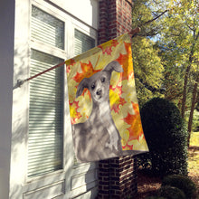 Load image into Gallery viewer, Italian Greyhound Fall Flag Canvas House Size BB9527CHF
