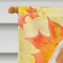 Load image into Gallery viewer, Yellow Labrador #2 Fall Flag Canvas House Size BB9528CHF