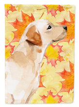 Load image into Gallery viewer, Yellow Labrador #2 Fall Flag Canvas House Size BB9528CHF