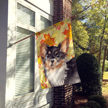 Load image into Gallery viewer, Long Haired Chihuahua Fall Flag Canvas House Size BB9529CHF