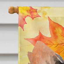 Load image into Gallery viewer, Long Haired Chihuahua Fall Flag Canvas House Size BB9529CHF