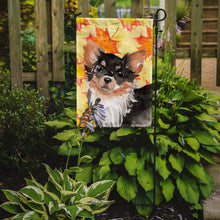 Load image into Gallery viewer, Long Haired Chihuahua Fall Garden Flag - Outdoor Decorative Yard Flag BB9529GF
