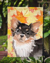 Load image into Gallery viewer, Long Haired Chihuahua Fall Garden Flag - Outdoor Decorative Yard Flag BB9529GF