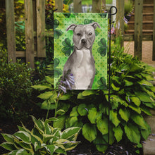 Load image into Gallery viewer, Staffordshire Bull Terrier St. Patrick's Garden Flag - Outdoor Decorative Yard Flag BB9535GF