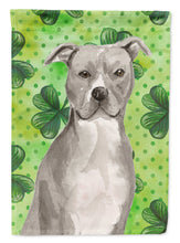 Load image into Gallery viewer, Staffordshire Bull Terrier St. Patrick's Garden Flag - Outdoor Decorative Yard Flag BB9535GF