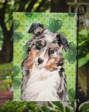 Load image into Gallery viewer, Australian Shepherd St. Patrick's Garden Flag - Outdoor Decorative Yard Flag BB9537GF