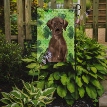 Load image into Gallery viewer, Chocolate Labrador St. Patrick's Garden Flag - Outdoor Decorative Yard Flag BB9540GF