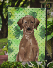 Load image into Gallery viewer, Chocolate Labrador St. Patrick's Garden Flag - Outdoor Decorative Yard Flag BB9540GF