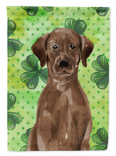 Load image into Gallery viewer, Chocolate Labrador St. Patrick's Garden Flag - Outdoor Decorative Yard Flag BB9540GF