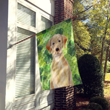 Load image into Gallery viewer, Yellow Labrador St. Patrick's Flag Canvas House Size BB9541CHF