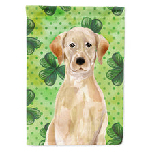 Load image into Gallery viewer, Yellow Labrador St. Patrick's Flag Canvas House Size BB9541CHF