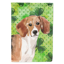 Load image into Gallery viewer, Beagle St. Patrick's Flag Canvas House Size BB9544CHF