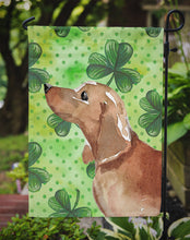 Load image into Gallery viewer, Red Tan Dachshund St. Patrick's Garden Flag - Outdoor Decorative Yard Flag BB9546GF