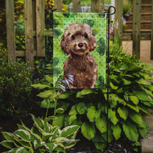 Load image into Gallery viewer, Brown Cockapoo St. Patrick's Garden Flag - Outdoor Decorative Yard Flag BB9549GF