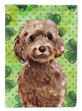 Load image into Gallery viewer, Brown Cockapoo St. Patrick's Garden Flag - Outdoor Decorative Yard Flag BB9549GF