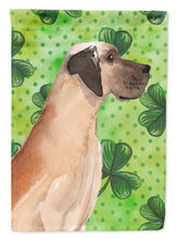 Load image into Gallery viewer, Fawn Natural Great Dane St. Patrick's Garden Flag - Outdoor Decorative Yard Flag