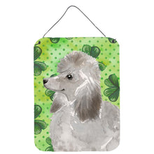 Load image into Gallery viewer, Grey Standard Poodle St. Patrick's Wall or Door Hanging Prints BB9560DS1216