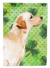 Load image into Gallery viewer, Yellow Labrador #2 St. Patrick's Flag Canvas House Size BB9563CHF