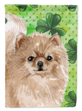 Load image into Gallery viewer, Pomeranian St. Patrick's Garden Flag - Outdoor Decorative Yard Flag BB9565GF