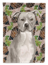 Load image into Gallery viewer, Staffordshire Bull Terrier Pine Cones Garden Flag - Outdoor Decorative Yard Flag BB9570GF