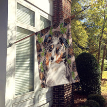 Load image into Gallery viewer, Australian Shepherd Pine Cones Flag Canvas House Size BB9572CHF