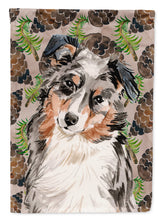 Load image into Gallery viewer, Australian Shepherd Pine Cones Flag Canvas House Size BB9572CHF