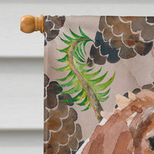 Load image into Gallery viewer, Brittany Spaniel Pine Cones Flag Canvas House Size BB9574CHF