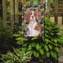 Load image into Gallery viewer, Brittany Spaniel Pine Cones Garden Flag - Outdoor Decorative Yard Flag BB9574GF