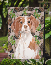 Load image into Gallery viewer, Brittany Spaniel Pine Cones Garden Flag - Outdoor Decorative Yard Flag BB9574GF