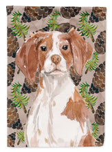 Load image into Gallery viewer, Brittany Spaniel Pine Cones Garden Flag - Outdoor Decorative Yard Flag BB9574GF