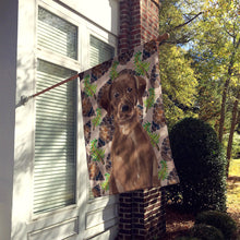 Load image into Gallery viewer, Chocolate Labrador Pine Cones Flag Canvas House Size BB9575CHF