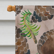 Load image into Gallery viewer, Chocolate Labrador Pine Cones Flag Canvas House Size BB9575CHF