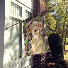 Load image into Gallery viewer, Yellow Labrador Pine Cones Flag Canvas House Size BB9576CHF