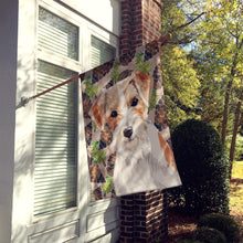 Load image into Gallery viewer, Wire Hair Jack Russell Pine Cones Flag Canvas House Size BB9578CHF
