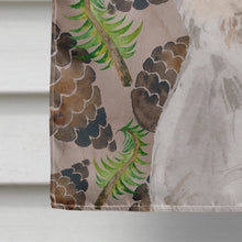 Load image into Gallery viewer, Wire Hair Jack Russell Pine Cones Flag Canvas House Size BB9578CHF