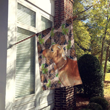 Load image into Gallery viewer, Red Tan Dachshund Pine Cones Flag Canvas House Size BB9581CHF