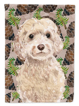 Load image into Gallery viewer, Champagne Cockapoo Pine Cones Garden Flag - Outdoor Decorative Yard Flag BB9585GF
