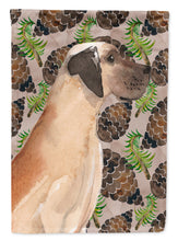 Load image into Gallery viewer, Fawn Natural Great Dane Pine Cones Flag Canvas House Size BB9594CHF