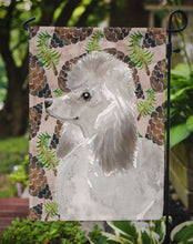 Load image into Gallery viewer, Grey Standard Poodle Pine Cones Garden Flag - Outdoor Decorative Yard Flag BB9595GF