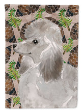 Load image into Gallery viewer, Grey Standard Poodle Pine Cones Garden Flag - Outdoor Decorative Yard Flag BB9595GF