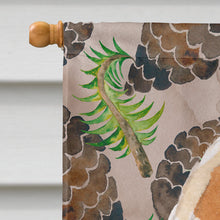 Load image into Gallery viewer, Yellow Labrador #2 Pine Cones Flag Canvas House Size BB9598CHF