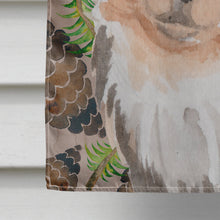 Load image into Gallery viewer, Long Haired Chihuahua Pine Cones Flag Canvas House Size BB9599CHF