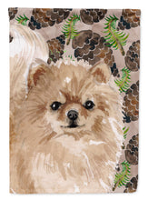Load image into Gallery viewer, Pomeranian Pine Cones Flag Canvas House Size BB9600CHF