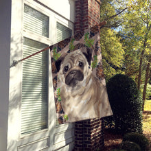 Load image into Gallery viewer, Fawn Pug Pine Cones Flag Canvas House Size BB9601CHF