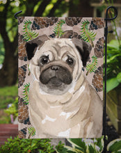 Load image into Gallery viewer, Fawn Pug Pine Cones Garden Flag - Outdoor Decorative Yard Flag BB9601GF