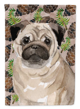 Load image into Gallery viewer, Fawn Pug Pine Cones Garden Flag - Outdoor Decorative Yard Flag BB9601GF